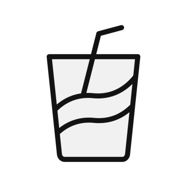 içecek vektör ince çizgi simgesi