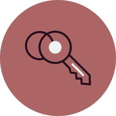 Anahtar simgesi vektör illüstrasyonu