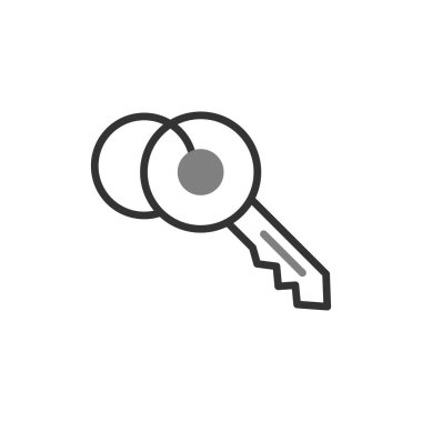 Anahtar simgesi vektör illüstrasyonu