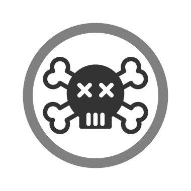 Tehlikeli vektör düz renk simgesi 