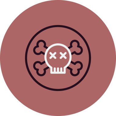 Tehlikeli vektör düz renk simgesi 