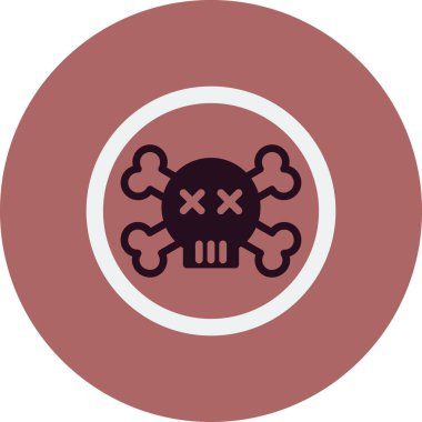 Tehlikeli vektör düz renk simgesi 