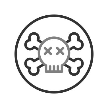 Tehlikeli vektör düz renk simgesi 