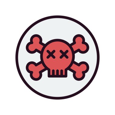 Tehlikeli vektör düz renk simgesi 