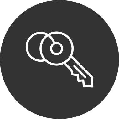 Anahtar simgesi vektör illüstrasyonu