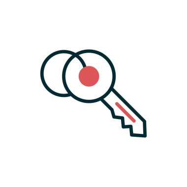 anahtar vektör ince çizgi simgesi 