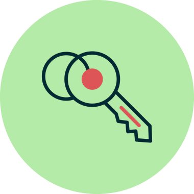 anahtar vektör ince çizgi simgesi 