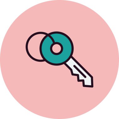 anahtar vektör ince çizgi simgesi 