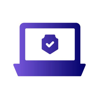 laptop vektör simgesi modern illüstrasyon 