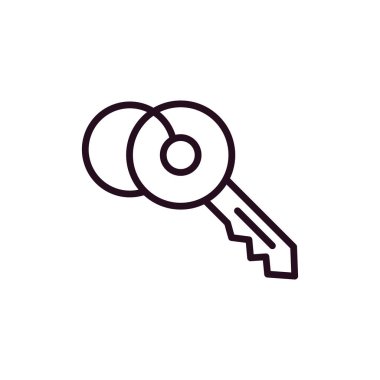 anahtar vektör ince çizgi simgesi 