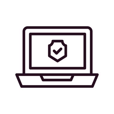 laptop vektör simgesi modern illüstrasyon 