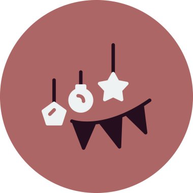 vektör noeli ve mutlu yeni yıl dekorasyon çizgisi simgesi 