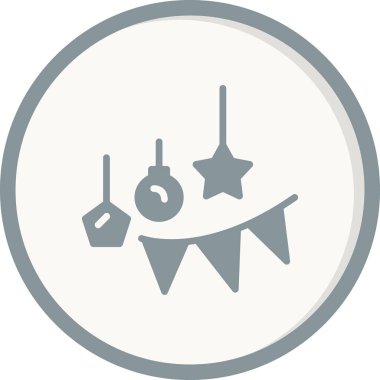 vektör noeli ve mutlu yeni yıl dekorasyon çizgisi simgesi 