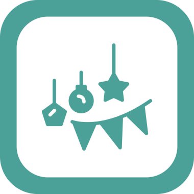 Beyaz arka planda asılı Noel süslemesi 