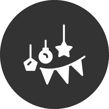 Beyaz arka planda asılı Noel süslemesi 