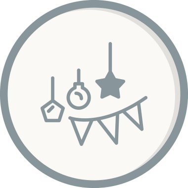 Beyaz arka planda asılı Noel süslemesi 