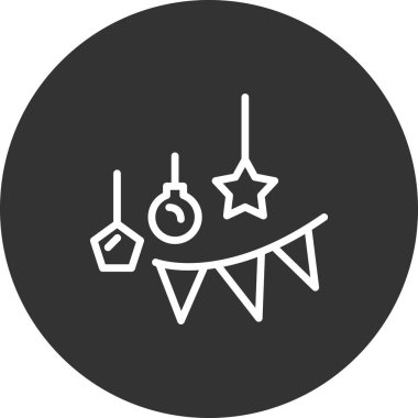 Beyaz arka planda asılı Noel süslemesi 