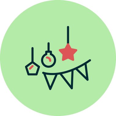 Beyaz arka planda asılı Noel süslemesi 