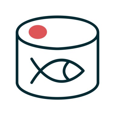 Balık Gıda ikonunun vektör illüstrasyonu