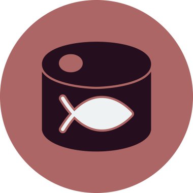 Balık Gıda ikonunun vektör illüstrasyonu