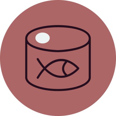 Balık Gıda ikonunun vektör illüstrasyonu