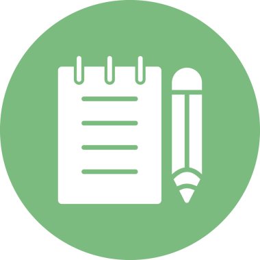 pencil and notepad icon vector illustration