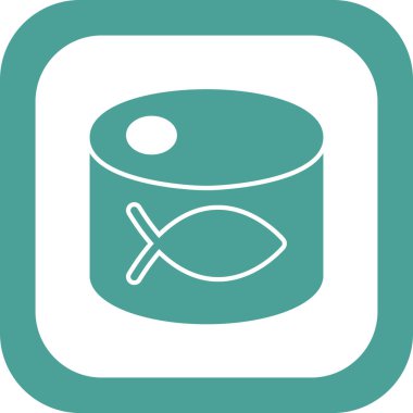 Balık Gıda ikonunun vektör illüstrasyonu