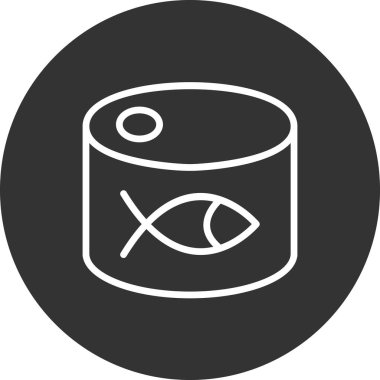 Balık Gıda ikonunun vektör illüstrasyonu