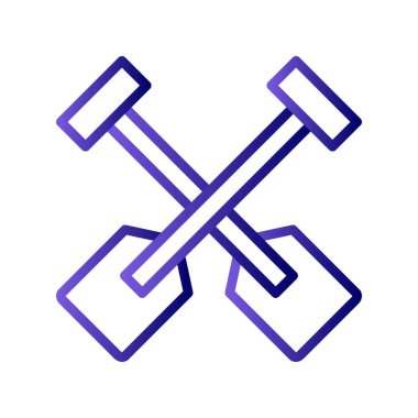 Kürek simgesinin vektör illüstrasyonu