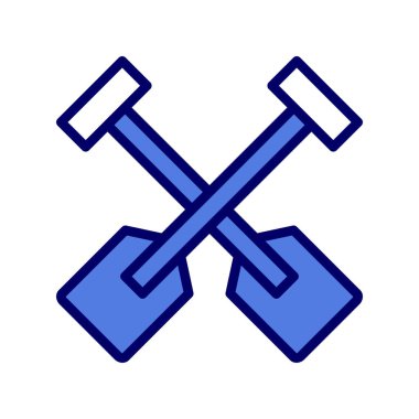 Kürek simgesinin vektör illüstrasyonu