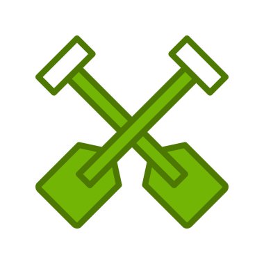 Kürek simgesinin vektör illüstrasyonu