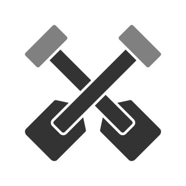 Kürek simgesinin vektör illüstrasyonu