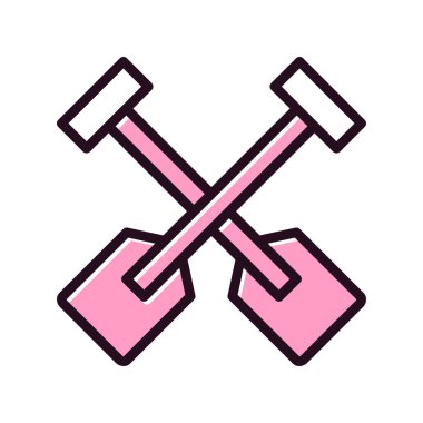 Kürek simgesinin vektör illüstrasyonu