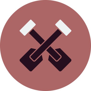 vector illustration of oars icon