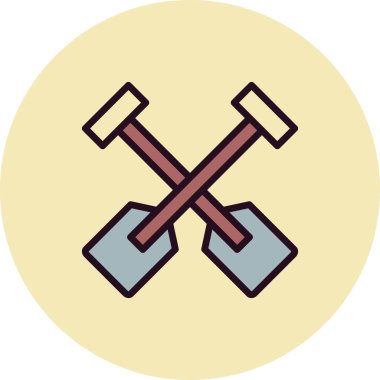 Kürek simgesinin vektör illüstrasyonu