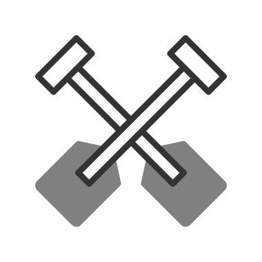 Kürek simgesinin vektör illüstrasyonu