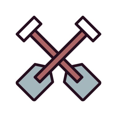 vector illustration of oars icon