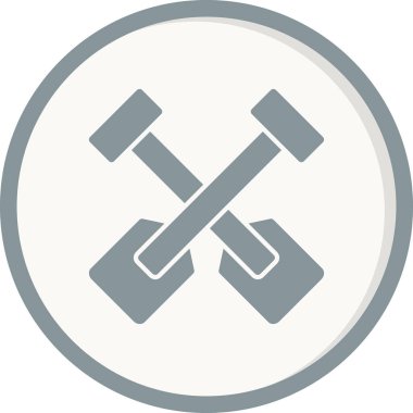 vector illustration of oars icon