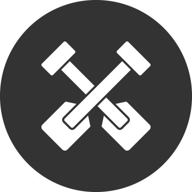 Kürek simgesinin vektör illüstrasyonu