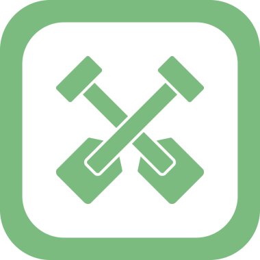 Kürek simgesinin vektör illüstrasyonu