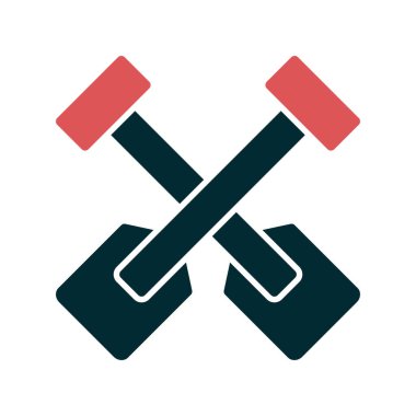 Kürek simgesinin vektör illüstrasyonu