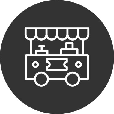 Gıda Standı simgesi, vektör illüstrasyonu