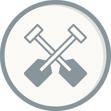 Kürek simgesinin vektör illüstrasyonu