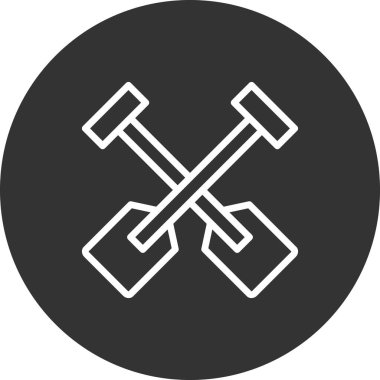 Kürek simgesinin vektör illüstrasyonu