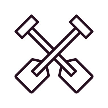 Kürek simgesinin vektör illüstrasyonu