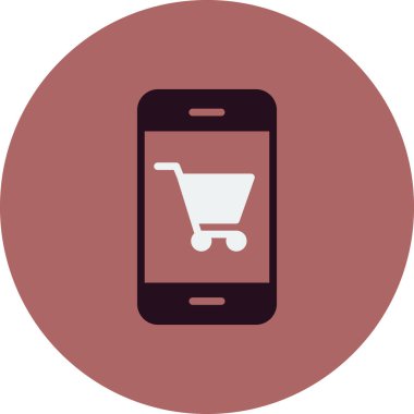 SEO modern simgesi, Çevrimiçi Alışveriş kavramının vektör illüstrasyonu 