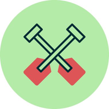 Kürek simgesinin vektör illüstrasyonu