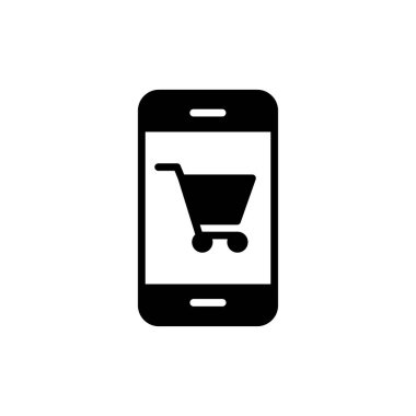 SEO modern simgesi, Çevrimiçi Alışveriş kavramının vektör illüstrasyonu 