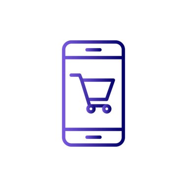 SEO modern simgesi, Çevrimiçi Alışveriş kavramının vektör illüstrasyonu 