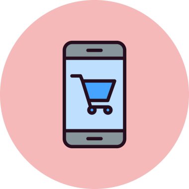 Çevrimiçi Dükkan simgesi vektör çizimi